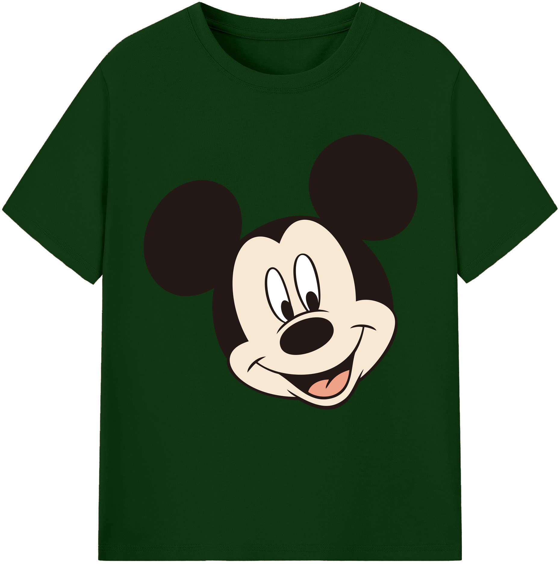 （画像用） ミッキーマウス Mickey Mouse 綿100％半袖Tシャツ（フロントプリント）